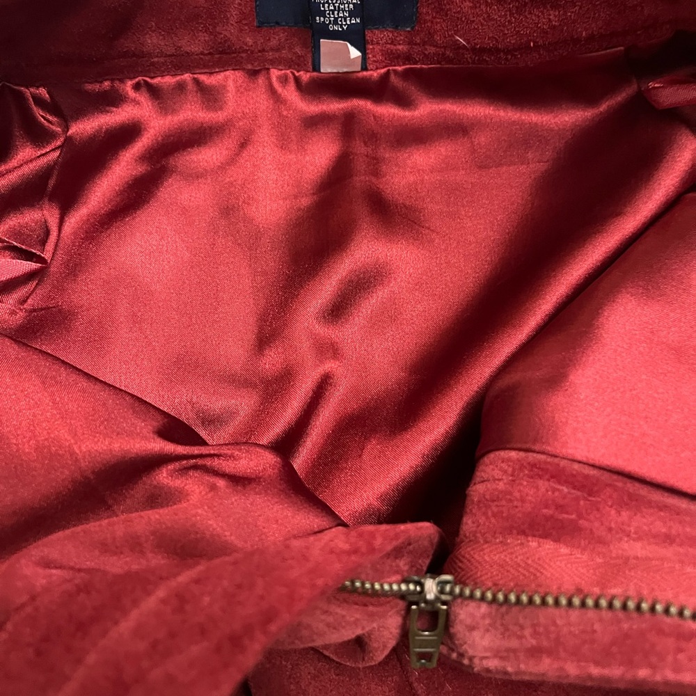 GAP Vintage‎ Y2K Red Suede Pencil Skirt Sz. M - Picture 11 of 11